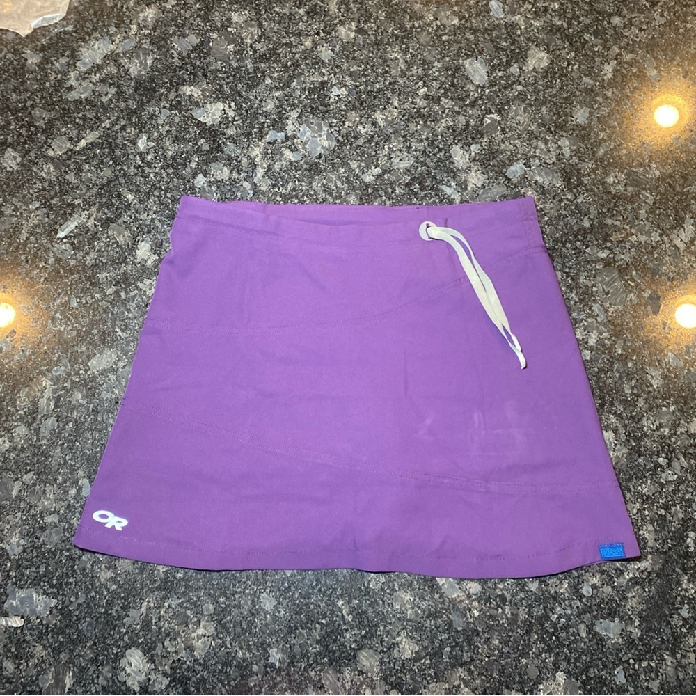 Outdoor Research Skort Sz 6 Purple Drawstring Waist Skirt Attached Shorts Hiking